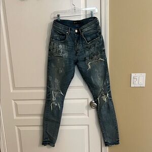 PURPLE BRAND Distressed Ripped Jeans